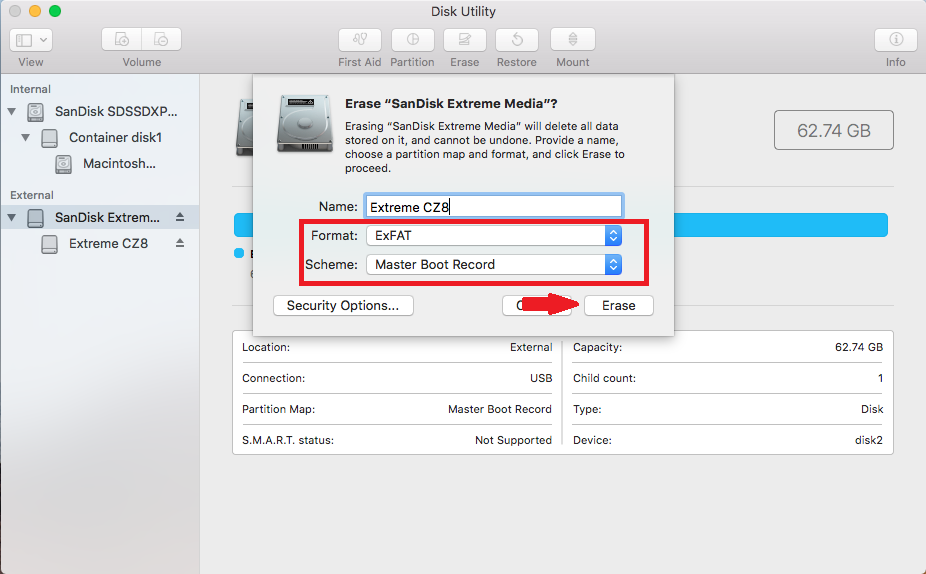 format hard drive mac and pc exfat